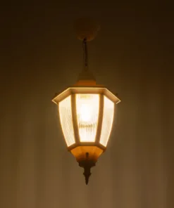 Alternative view of GLOBOSTAR® ENGLAND 202-0014 Vintage Κρεμαστό Φωτιστικό Οροφής με Ντουί 1 x E27 AC 220-240V IP44 - Λευκό - Μ20 x Π20 x Υ35cm