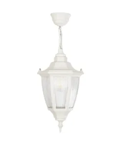 GLOBOSTAR® ENGLAND 202-0014 Vintage Κρεμαστό Φωτιστικό Οροφής με Ντουί 1 x E27 AC 220-240V IP44 - Λευκό - Μ20 x Π20 x Υ35cm 11 202 0014 3