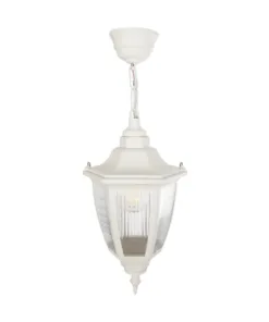 GLOBOSTAR® ENGLAND 202-0014 Vintage Κρεμαστό Φωτιστικό Οροφής με Ντουί 1 x E27 AC 220-240V IP44 - Λευκό - Μ20 x Π20 x Υ35cm 13 202 0014 5