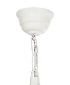 GLOBOSTAR® ENGLAND 202-0014 Vintage Κρεμαστό Φωτιστικό Οροφής με Ντουί 1 x E27 AC 220-240V IP44 - Λευκό - Μ20 x Π20 x Υ35cm 15 202 0014 7