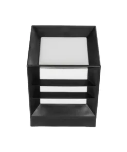 GloboStar® ENGLAND 202-0018 Μοντέρνο Επιδαπέδιο Φωτιστικό Μονόφωτο 1 x E27 IP44 Μαύρο Πλαστικό - Μ22 x Π22 x Υ27cm 13 202 0018 5