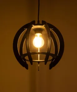 Alternative view of GLOBOSTAR® VIVIDUS 202-0028 Μοντέρνο Κρεμαστό Φωτιστικό Οροφής με Ντουί 1 x E27 AC 220-240V IP20 - Μαύρο - Μ30 x Π30 x Υ70cm