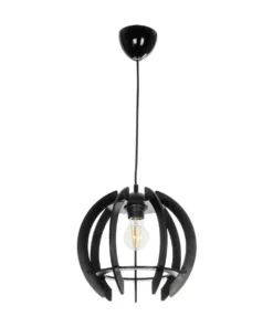 GLOBOSTAR® VIVIDUS 202-0028 Μοντέρνο Κρεμαστό Φωτιστικό Οροφής με Ντουί 1 x E27 AC 220-240V IP20 - Μαύρο - Μ30 x Π30 x Υ70cm 13 202 0028 3