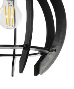 GLOBOSTAR® VIVIDUS 202-0028 Μοντέρνο Κρεμαστό Φωτιστικό Οροφής με Ντουί 1 x E27 AC 220-240V IP20 - Μαύρο - Μ30 x Π30 x Υ70cm 18 202 0028 8