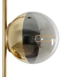 GLOBOSTAR® CITY 202-0044 Μοντέρνο Κρεμαστό Φωτιστικό Οροφής με Ντουί 2 x E27 AC 220-240V IP20 - Χρυσό & Διάφανο - Μ35 x Π16 x Υ42cm 16 202 0044 7