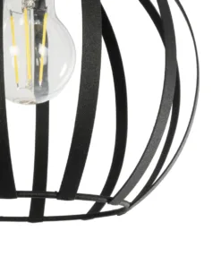 GLOBOSTAR® LUSE 202-0048 Μοντέρνο Κρεμαστό Φωτιστικό Οροφής με Ντουί 1 x E27 AC 220-240V IP20 - Μαύρο - Μ21 x Π21 x Υ23cm 18 202 0048 8