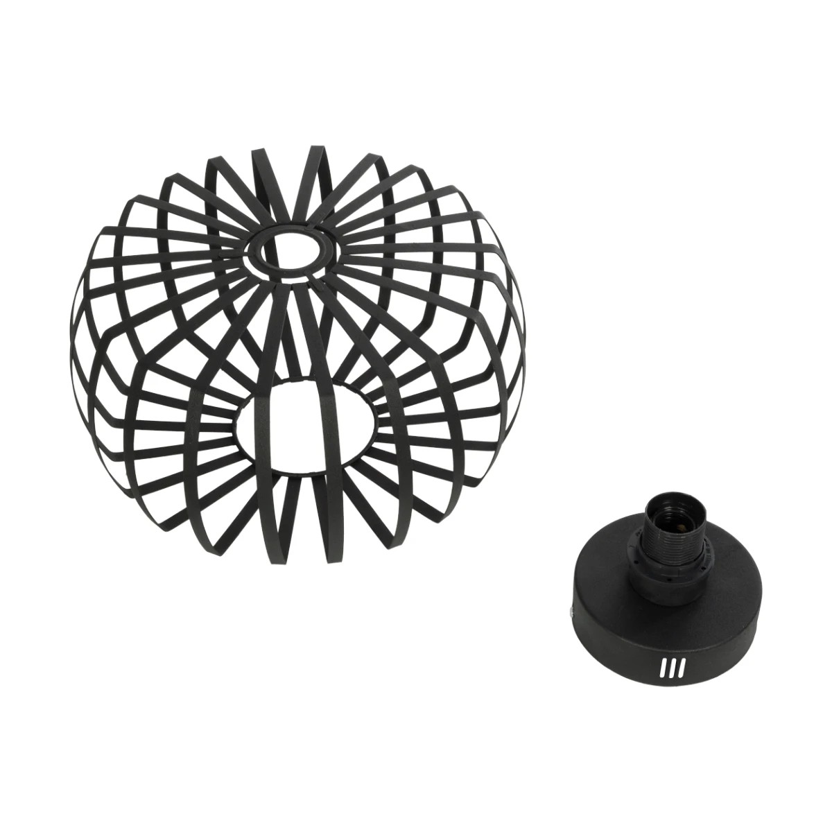 GloboStar® STAR 202-0054 Μοντέρνο Φωτιστικό Οροφής Πλέγμα Μονόφωτο 1 x E27 IP20 Μαύρο Μέταλλο - Μ40 x Π40 x Υ27cm 10 GloboStar® STAR 202-0054 Μοντέρνο Φωτιστικό Οροφής Πλέγμα Μονόφωτο 1 x E27 IP20 Μαύρο Μέταλλο - Μ40 x Π40 x Υ27cm - Image 9