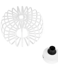 GloboStar® STAR 202-0055 Μοντέρνο Φωτιστικό Οροφής Πλέγμα Μονόφωτο 1 x E27 IP20 Λευκό Μέταλλο - Μ40 x Π40 x Υ27cm 18 202 0055 9