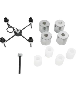 GLOBOSTAR® SHORD 202-0056 Μοντέρνο Κρεμαστό Φωτιστικό Οροφής με Ντουί 4 x E27 AC 220-240V IP20 - Μαύρο & Μαύρο Φιμέ - Μ57 x Π57 x Υ37cm 20 202 0056 10