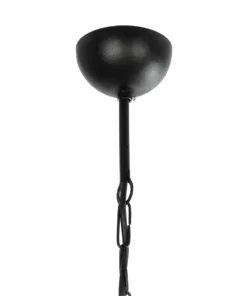 GLOBOSTAR® SHORD 202-0056 Μοντέρνο Κρεμαστό Φωτιστικό Οροφής με Ντουί 4 x E27 AC 220-240V IP20 - Μαύρο & Μαύρο Φιμέ - Μ57 x Π57 x Υ37cm 19 202 0056 9