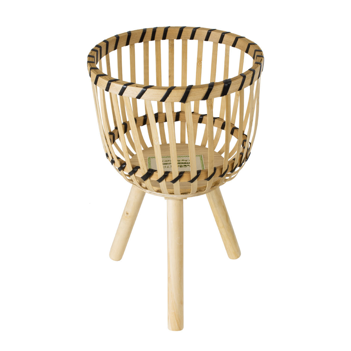 GloboStar® Artificial Garden FOLEGANDROS 20301 Διακοσμητικό Πλεκτό Καλάθι - Κασπώ Γλάστρα - Flower Pot Μπεζ με Καφέ Φ25cm x Υ37cm 4 GloboStar® Artificial Garden FOLEGANDROS 20301 Διακοσμητικό Πλεκτό Καλάθι - Κασπώ Γλάστρα - Flower Pot Μπεζ με Καφέ Φ25cm x Υ37cm - Image 2