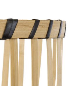 GloboStar® Artificial Garden FOLEGANDROS 20301 Διακοσμητικό Πλεκτό Καλάθι - Κασπώ Γλάστρα - Flower Pot Μπεζ με Καφέ Φ25cm x Υ37cm 13 20301 5