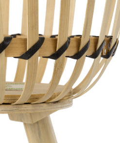 GloboStar® Artificial Garden FOLEGANDROS 20301 Διακοσμητικό Πλεκτό Καλάθι - Κασπώ Γλάστρα - Flower Pot Μπεζ με Καφέ Φ25cm x Υ37cm 14 20301 6