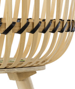 GloboStar® Artificial Garden FOLEGANDROS 20302 Διακοσμητικό Πλεκτό Καλάθι - Κασπώ Γλάστρα - Flower Pot Μπεζ με Καφέ Φ32cm x Υ59cm 14 20302 6