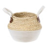 GloboStar® Artificial Garden KIMOLOS 20309 Διακοσμητικό Πλεκτό Καλάθι - Κασπώ Γλάστρα - Flower Pot Μπεζ με Λευκό Φ18cm x Υ21cm 1 GloboStar® GloboStar® Artificial Garden KIMOLOS 20309 Διακοσμητικό Πλεκτό Καλάθι - Κασπώ Γλάστρα - Flower Pot Μπεζ με Λευκό Φ18cm x Υ21cm