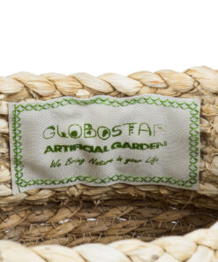 GloboStar® Artificial Garden ANDROS 20315 Διακοσμητικό Πλεκτό Καλάθι - Κασπώ Γλάστρα - Flower Pot Καφέ με Μπεζ Φ18cm x Υ21cm 16 20315 7