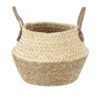 GloboStar® GloboStar® Artificial Garden ANDROS 20316 Διακοσμητικό Πλεκτό Καλάθι - Κασπώ Γλάστρα - Flower Pot Καφέ με Μπεζ Φ22cm x Υ26cm