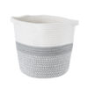 GloboStar® Artificial Garden POSITANO 20319 Διακοσμητικό Πλεκτό Καλάθι - Κασπώ Γλάστρα - Flower Pot Γκρι με Λευκό Φ25cm x Υ25cm 1 GloboStar® GloboStar® Artificial Garden POSITANO 20319 Διακοσμητικό Πλεκτό Καλάθι - Κασπώ Γλάστρα - Flower Pot Γκρι με Λευκό Φ25cm x Υ25cm