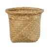 GloboStar® GloboStar® Artificial Garden CECILIA 20342 Διακοσμητικό Ψάθινο Καλάθι - Κασπώ Γλάστρα - Flower Pot Μπεζ Φ24cm x Υ24cm