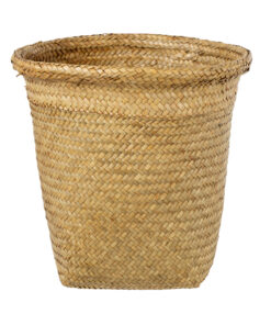 GloboStar® GloboStar® Artificial Garden CECILIA 20344 Διακοσμητικό Ψάθινο Καλάθι - Κασπώ Γλάστρα - Flower Pot Μπεζ Φ30cm x Υ30cm