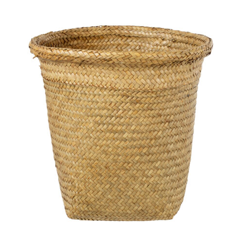 GloboStar® GloboStar® Artificial Garden CECILIA 20344 Διακοσμητικό Ψάθινο Καλάθι - Κασπώ Γλάστρα - Flower Pot Μπεζ Φ30cm x Υ30cm