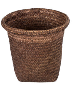 Alternative view of GloboStar® Artificial Garden SKIATHOS 20345 Διακοσμητικό Ψάθινο Καλάθι - Κασπώ Γλάστρα - Flower Pot Καφέ Φ24cm x Υ24cm