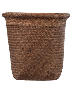 GloboStar® Artificial Garden SKIATHOS 20347 Διακοσμητικό Ψάθινο Καλάθι - Κασπώ Γλάστρα - Flower Pot Καφέ Φ30cm x Υ30cm 12 20347 4
