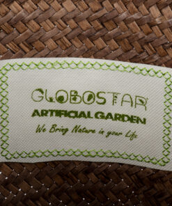 GloboStar® Artificial Garden SKIATHOS 20347 Διακοσμητικό Ψάθινο Καλάθι - Κασπώ Γλάστρα - Flower Pot Καφέ Φ30cm x Υ30cm 14 20347 6