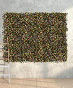 GloboStar® Artificial Garden FICUS GINSENG 20348 Τεχνητό Διακοσμητικό Πάνελ Φυλλωσιάς - Κάθετος Κήπος σύνθεση Πολύχρωμος Φίκος Τζίνσενγκ Μ50 x Π50 x Υ9cm 13 20348 7