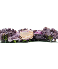 Alternative view of GloboStar® Artificial Garden ROSES STORY 20352 Τεχνητό Διακοσμητικό Πάνελ Λουλουδιών - Κάθετος Κήπος σύνθεση Μωβ & Ροζ Τριαντάφυλλα Μ40 x Π60 x Υ8cm