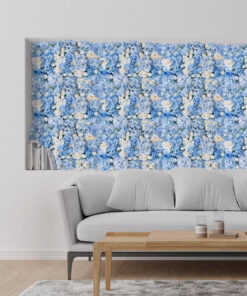 GloboStar® Artificial Garden ROSES STORY 20353 Τεχνητό Διακοσμητικό Πάνελ Λουλουδιών - Κάθετος Κήπος σύνθεση Μπλε & Μπεζ Τριαντάφυλλα Μ40 x Π60 x Υ10cm 13 20353 7