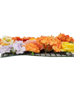 Alternative view of GloboStar® Artificial Garden ROSES STORY 20354 Τεχνητό Διακοσμητικό Πάνελ Λουλουδιών - Κάθετος Κήπος σύνθεση Πορτοκαλί & Ροζ Τριαντάφυλλα Μ40 x Π60 x Υ12cm