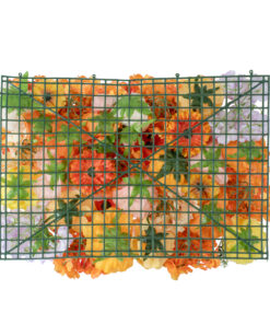 GloboStar® Artificial Garden ROSES STORY 20354 Τεχνητό Διακοσμητικό Πάνελ Λουλουδιών - Κάθετος Κήπος σύνθεση Πορτοκαλί & Ροζ Τριαντάφυλλα Μ40 x Π60 x Υ12cm 9 20354 5