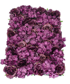 GloboStar® Artificial Garden ROSES STORY 20356 Τεχνητό Διακοσμητικό Πάνελ Λουλουδιών - Κάθετος Κήπος σύνθεση Φουξ & Βυσσινί Τριαντάφυλλα Μ40 x Π60 x Υ10cm 10 20356 4