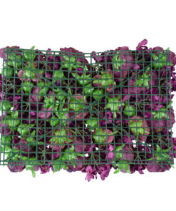 GloboStar® Artificial Garden ROSES STORY 20356 Τεχνητό Διακοσμητικό Πάνελ Λουλουδιών - Κάθετος Κήπος σύνθεση Φουξ & Βυσσινί Τριαντάφυλλα Μ40 x Π60 x Υ10cm 11 20356 5