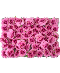 GloboStar® GloboStar® Artificial Garden ROSES STORY 20357 Τεχνητό Διακοσμητικό Πάνελ Λουλουδιών - Κάθετος Κήπος σύνθεση Βυσσινί Τριαντάφυλλα Μ40 x Π60 x Υ15cm