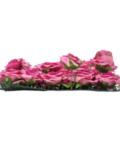 Alternative view of GloboStar® Artificial Garden ROSES STORY 20357 Τεχνητό Διακοσμητικό Πάνελ Λουλουδιών - Κάθετος Κήπος σύνθεση Βυσσινί Τριαντάφυλλα Μ40 x Π60 x Υ15cm