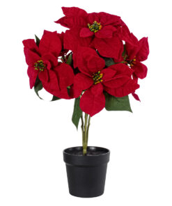 GloboStar® GloboStar® Artificial Garden CHRISTMASS FLOWER EUPHORBIA 20365 Τεχνητό Διακοσμητικό Χριστουγεννιάτικο Λουλούδι Αλεξανδρινό Υ49cm