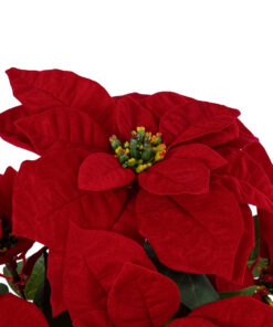 Alternative view of GloboStar® Artificial Garden CHRISTMASS FLOWER EUPHORBIA 20365 Τεχνητό Διακοσμητικό Χριστουγεννιάτικο Λουλούδι Αλεξανδρινό Υ49cm