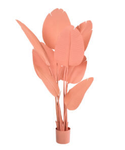 GloboStar® GloboStar® Artificial Garden SALMON STRELITZIA 20366 Τεχνητό Διακοσμητικό Φυτό Σομόν Στερλίτσια Υ120cm