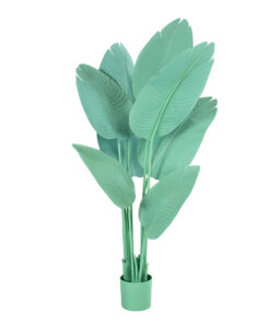 GloboStar® GloboStar® Artificial Garden TURQUOISE STRELITZIA 20368 Τεχνητό Διακοσμητικό Φυτό Τιρκουάζ Στερλίτσια Υ120cm