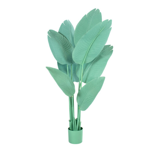 GloboStar® GloboStar® Artificial Garden TURQUOISE STRELITZIA 20368 Τεχνητό Διακοσμητικό Φυτό Τιρκουάζ Στερλίτσια Υ120cm