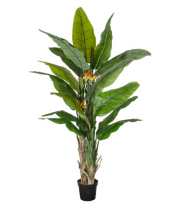 GloboStar® GloboStar® Artificial Garden BANANA STRELITZIA REGINAE 20381 - Τεχνητό Διακοσμητικό Φυτό Μπανανιά - Στρελίτσια - Πουλί του Παραδείσου Υ230cm
