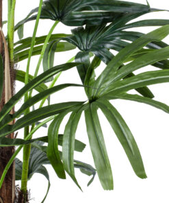 GloboStar® Artificial Garden BROADLEAF LADY PALM TREE 20385 Τεχνητό Διακοσμητικό Φυτό Πλατύφυλλος Φοίνικας Μπαμπού Υ200cm 10 20385 3