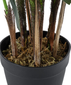 GloboStar® Artificial Garden BROADLEAF LADY PALM TREE 20386 Τεχνητό Διακοσμητικό Φυτό Πλατύφυλλος Φοίνικας Μπαμπού Υ120cm 13 20386 5