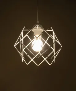 Alternative view of GLOBOSTAR® VORTEX 203-0001 Μοντέρνο Κρεμαστό Φωτιστικό Οροφής με Ντουί 1 x E27 AC 220-240V IP20 - Λευκό - Μ23.5 x Π23.5 x Υ20cm