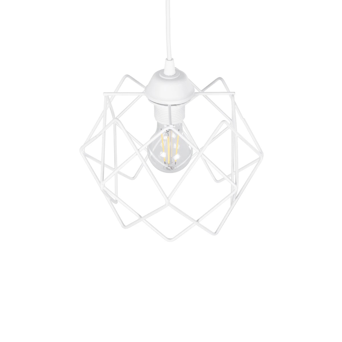 GLOBOSTAR® VORTEX 203-0001 Μοντέρνο Κρεμαστό Φωτιστικό Οροφής με Ντουί 1 x E27 AC 220-240V IP20 - Λευκό - Μ23.5 x Π23.5 x Υ20cm 7 GLOBOSTAR® VORTEX 203-0001 Μοντέρνο Κρεμαστό Φωτιστικό Οροφής με Ντουί 1 x E27 AC 220-240V IP20 - Λευκό - Μ23.5 x Π23.5 x Υ20cm - Image 6