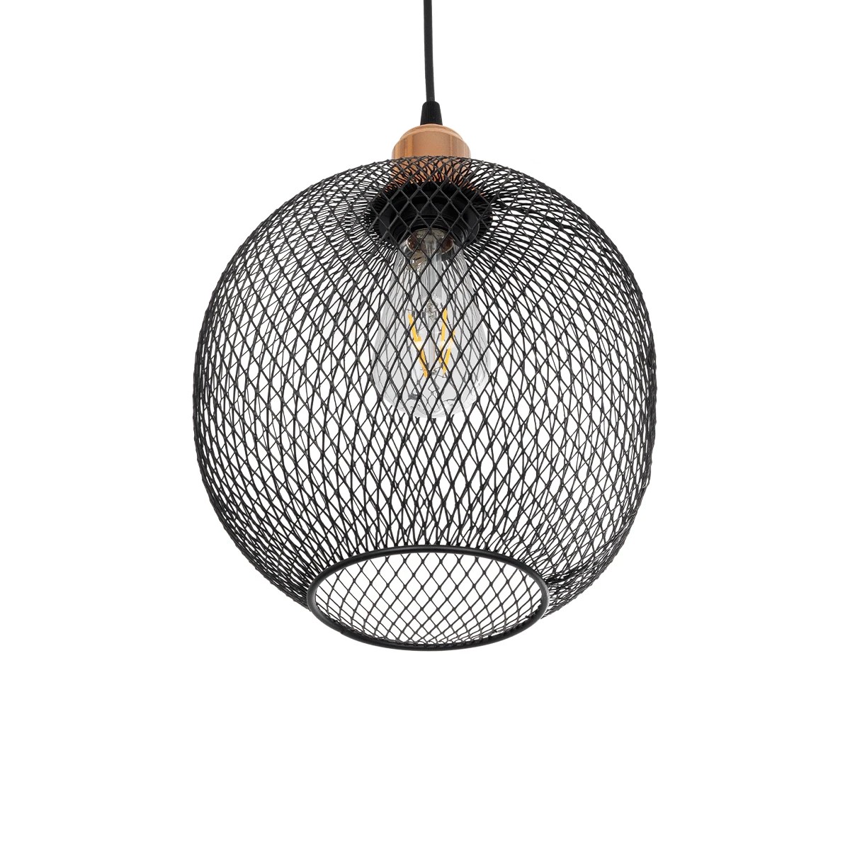 GLOBOSTAR® WIRE 203-0004 Μοντέρνο Κρεμαστό Φωτιστικό Οροφής με Ντουί 1 x E27 AC 220-240V IP20 - Μαύρο & Χάλκινο - Μ25 x Π25 x Υ30cm 6 GLOBOSTAR® WIRE 203-0004 Μοντέρνο Κρεμαστό Φωτιστικό Οροφής με Ντουί 1 x E27 AC 220-240V IP20 - Μαύρο & Χάλκινο - Μ25 x Π25 x Υ30cm - Image 5