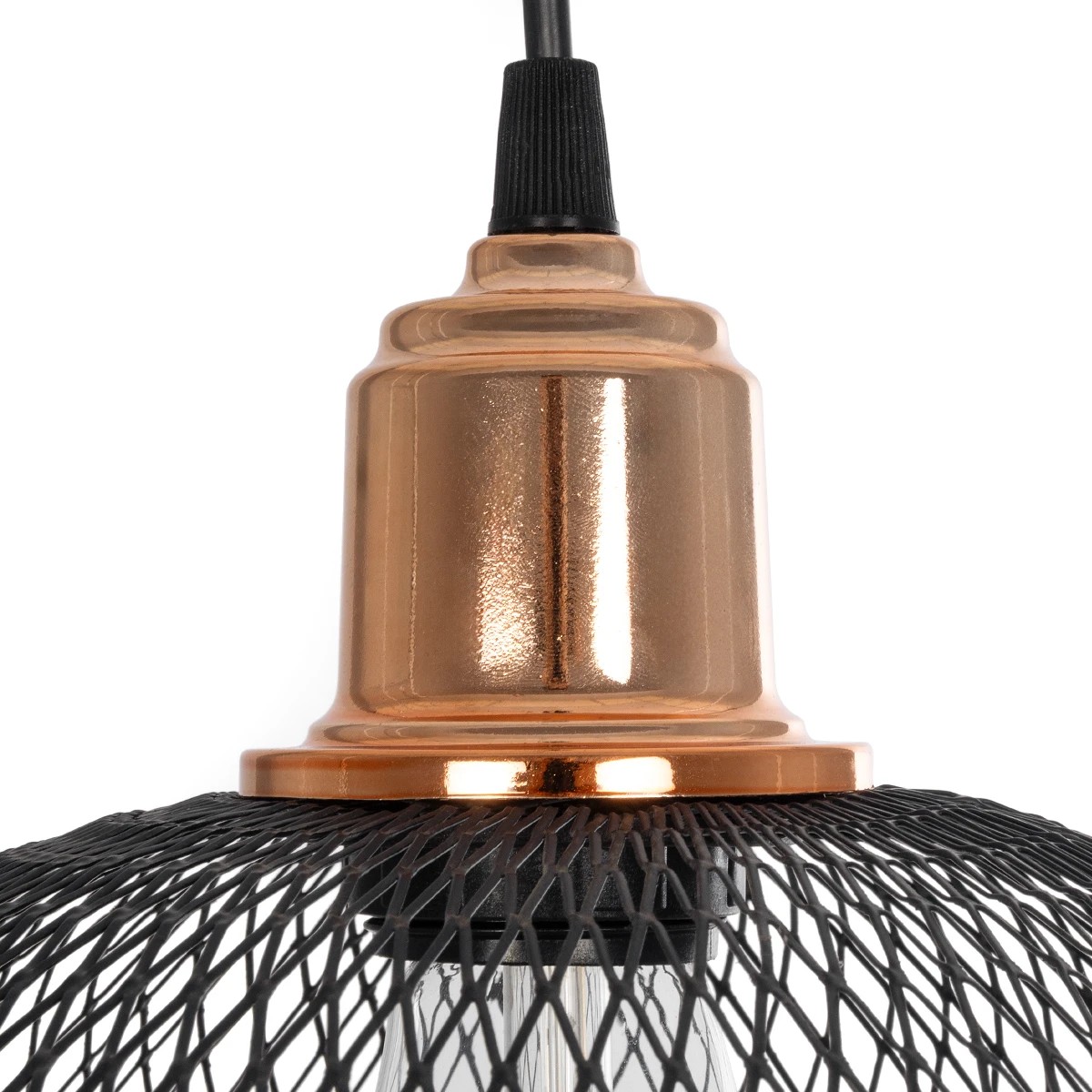 GLOBOSTAR® WIRE 203-0004 Μοντέρνο Κρεμαστό Φωτιστικό Οροφής με Ντουί 1 x E27 AC 220-240V IP20 - Μαύρο & Χάλκινο - Μ25 x Π25 x Υ30cm 8 GLOBOSTAR® WIRE 203-0004 Μοντέρνο Κρεμαστό Φωτιστικό Οροφής με Ντουί 1 x E27 AC 220-240V IP20 - Μαύρο & Χάλκινο - Μ25 x Π25 x Υ30cm - Image 7