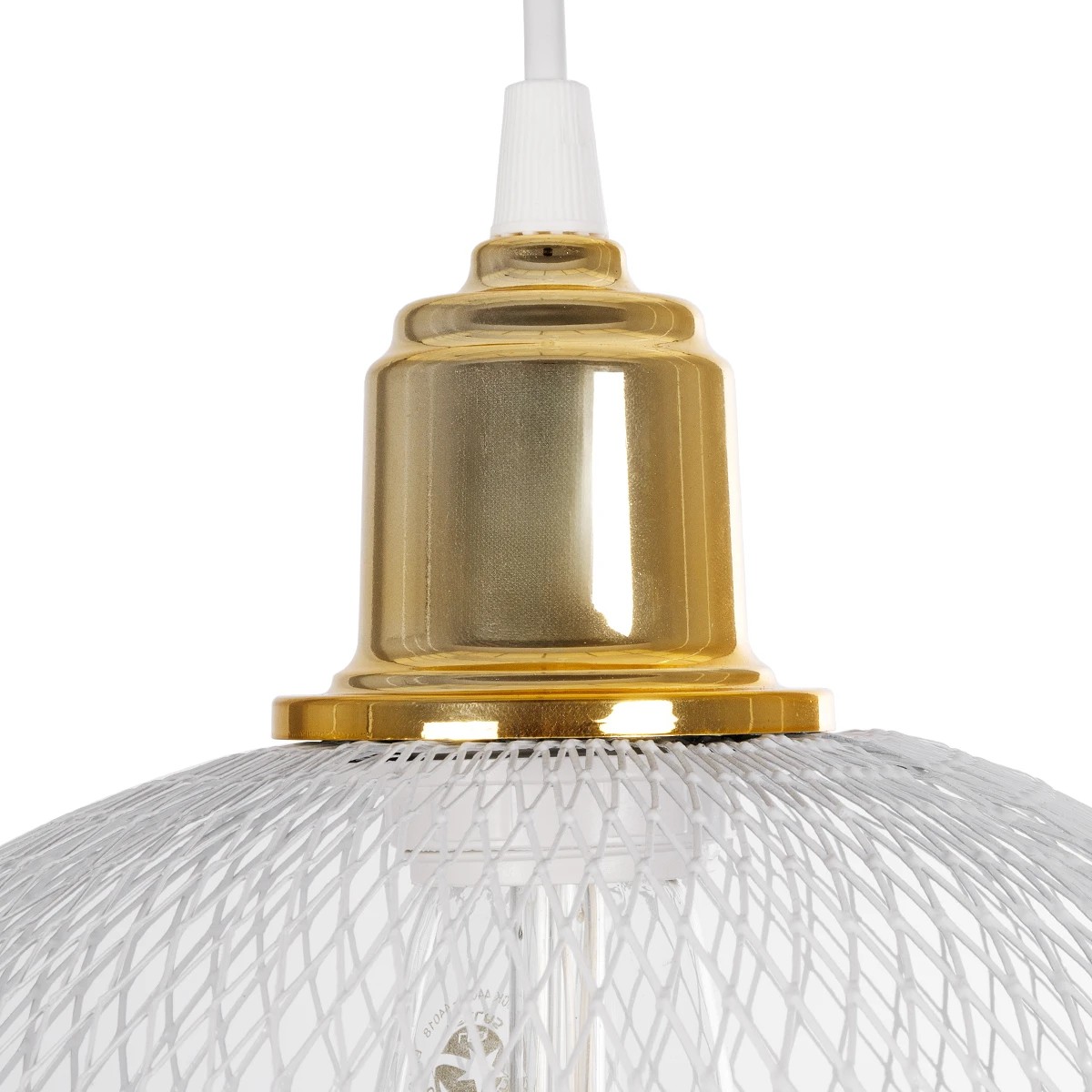 GLOBOSTAR® WIRE 203-0005 Μοντέρνο Κρεμαστό Φωτιστικό Οροφής με Ντουί 1 x E27 AC 220-240V IP20 - Λευκό & Χρυσό - Μ25 x Π25 x Υ30cm 8 GLOBOSTAR® WIRE 203-0005 Μοντέρνο Κρεμαστό Φωτιστικό Οροφής με Ντουί 1 x E27 AC 220-240V IP20 - Λευκό & Χρυσό - Μ25 x Π25 x Υ30cm - Image 7